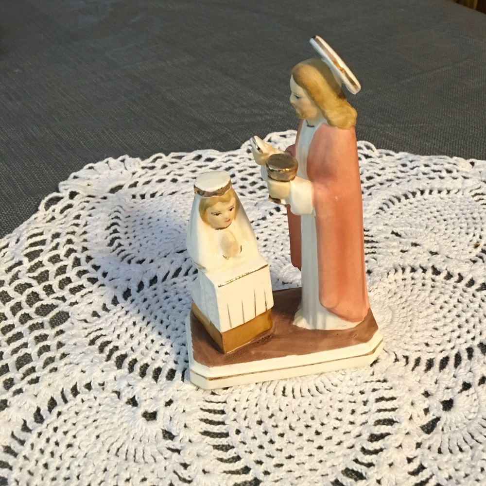 Vintage First Holy Communion Statue